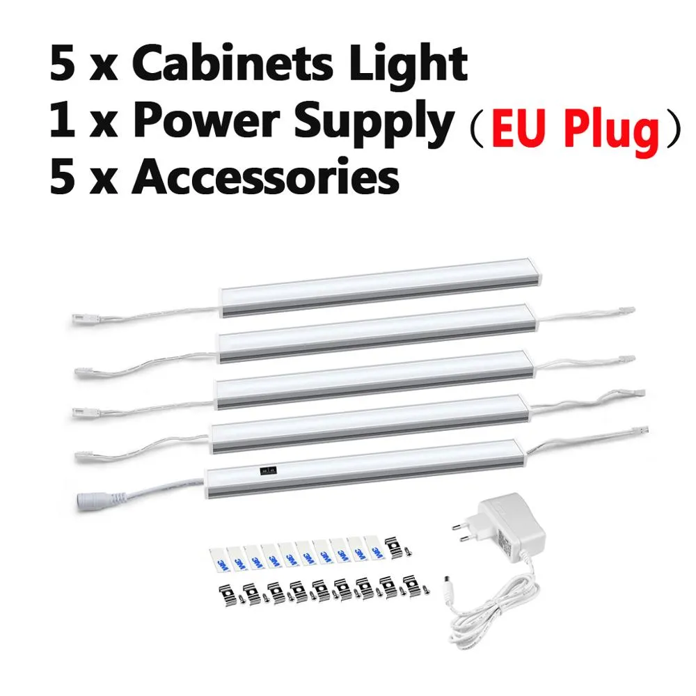 12V Led Under Cabinet Kitchen Lights White/Warm White 30/40/50Cm Hand Sweep Sensor Lamp High Brightn