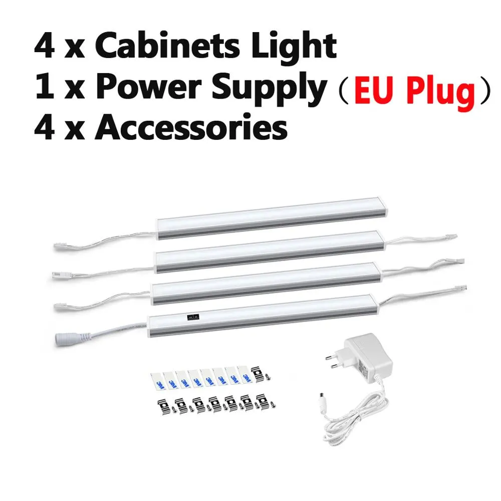 12V Led Under Cabinet Kitchen Lights White/Warm White 30/40/50Cm Hand Sweep Sensor Lamp High Brightn