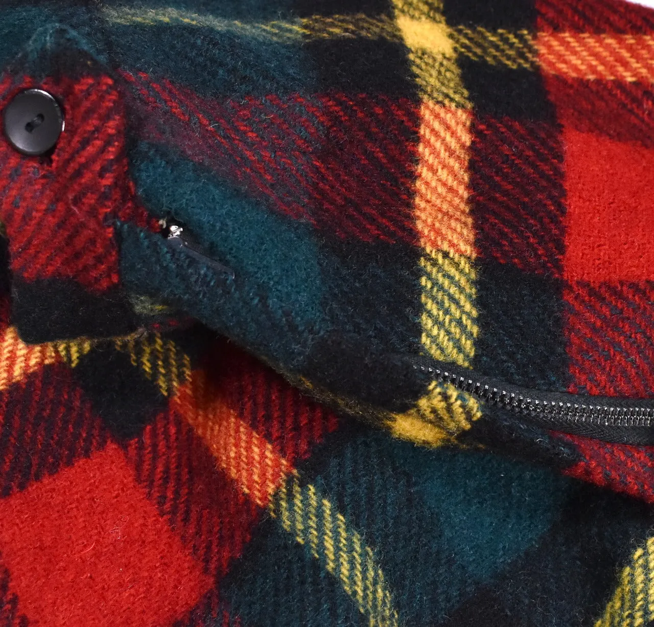 1950s Red & Green Plaid Wool Ankle Pants