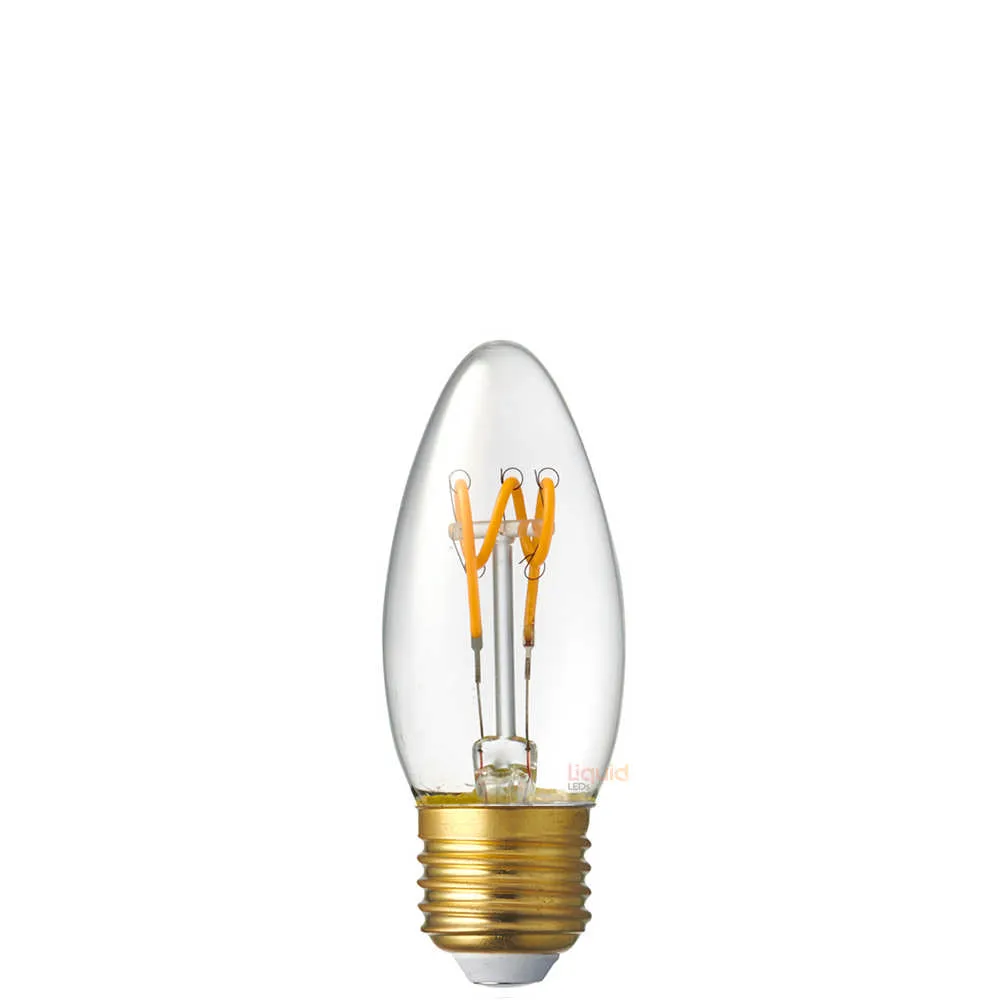 3W Candle Tre Loop LED Bulb E27 in Extra Warm