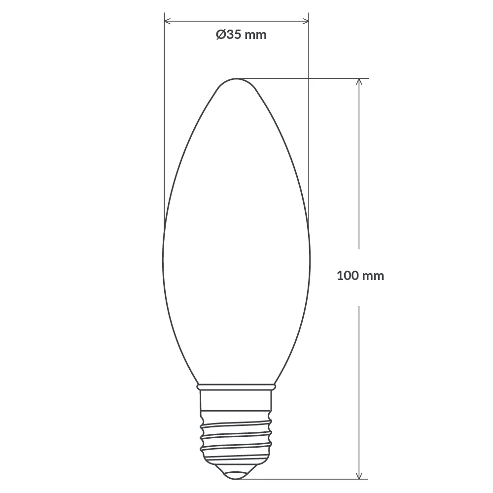 3W Candle Tre Loop LED Bulb E27 in Extra Warm