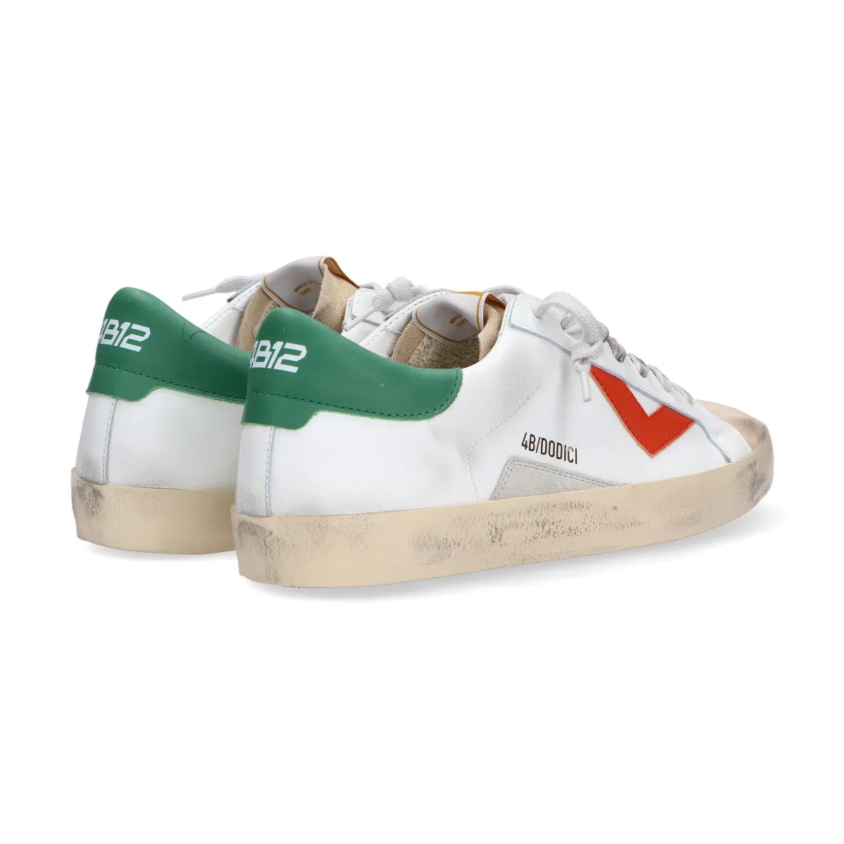 4B12 sneaker Suprime bianco verde arancio