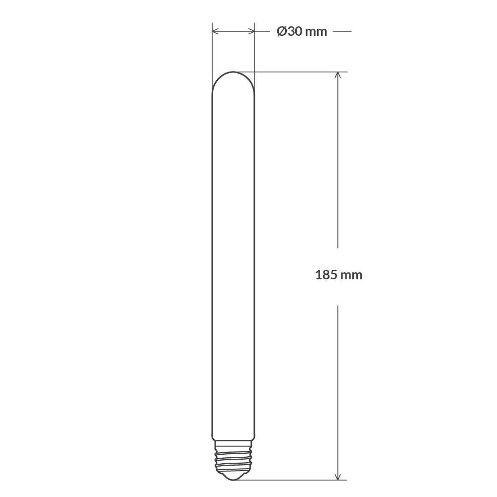 4W Medium Tube Vintage LED Bulb E27 in Extra Warm