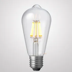 6W 12 Volt DC Edison LED Bulb E27 in Extra Warm