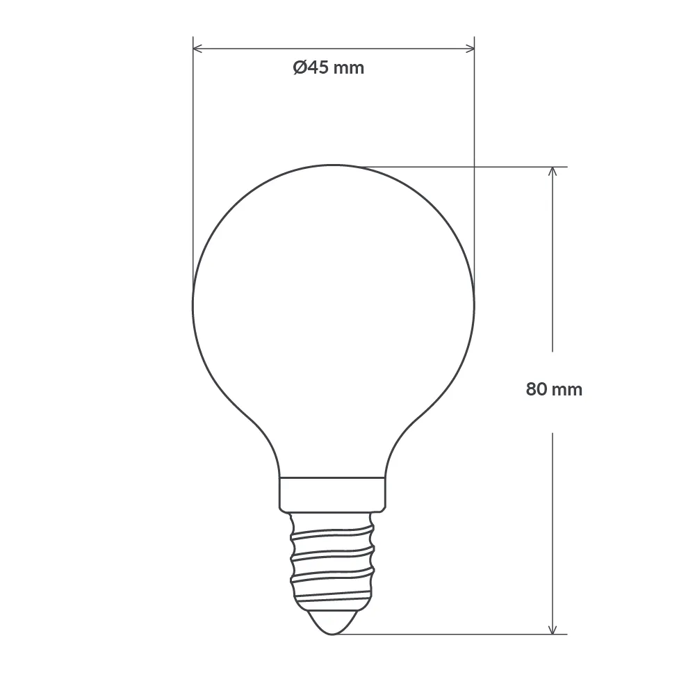 6W 12 Volt DC Fancy Round LED Bulb E14 Opal in Warm White