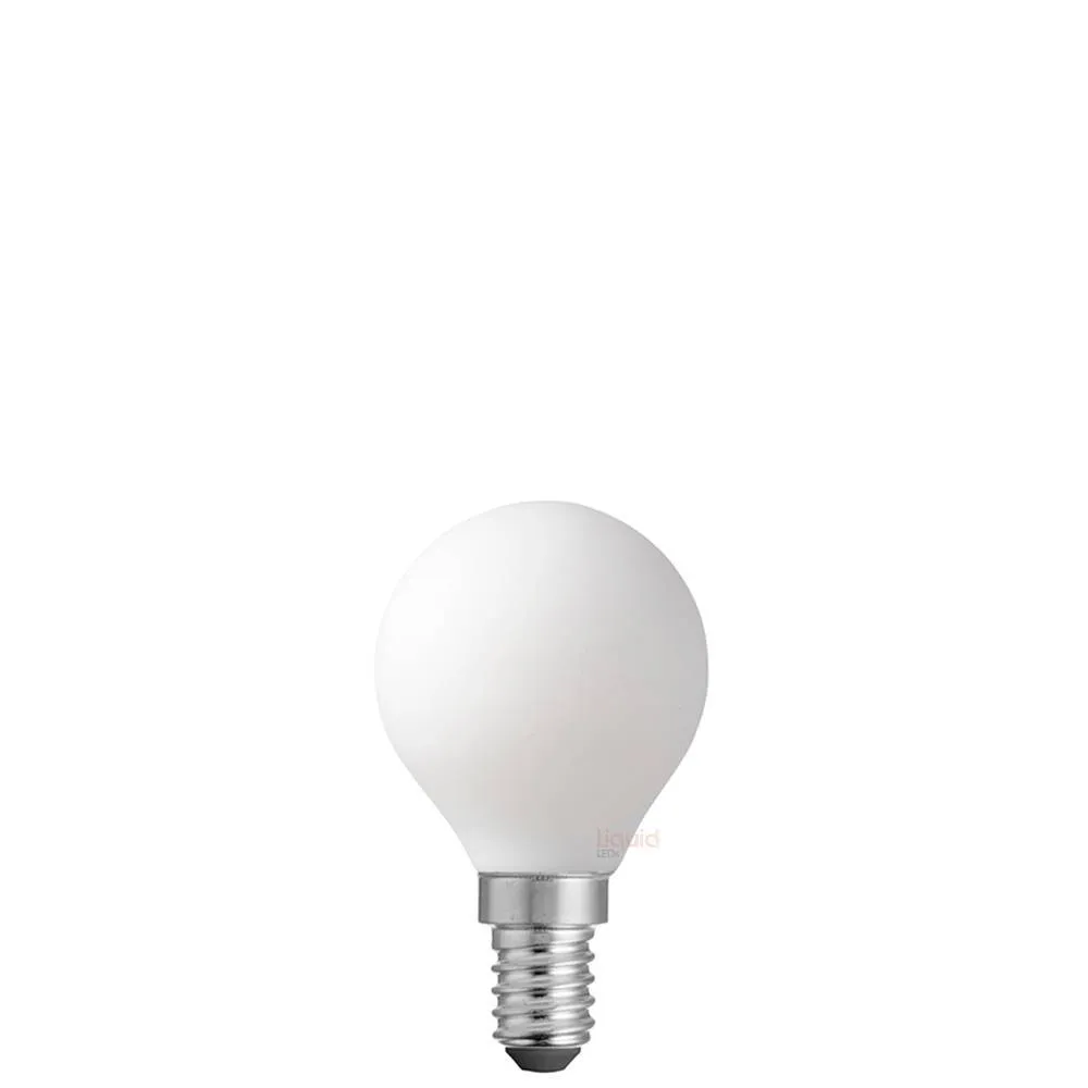 6W 12 Volt DC Fancy Round LED Bulb E14 Opal in Warm White