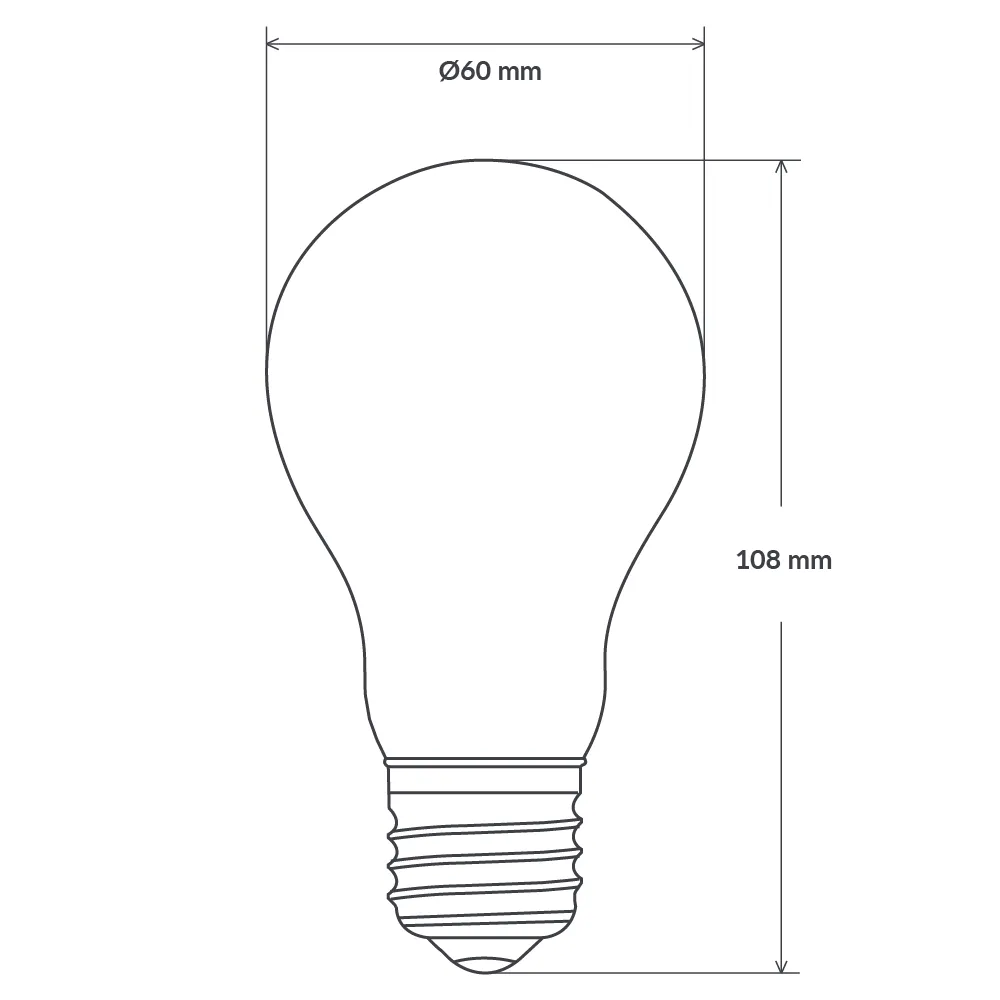 8W 12-24 Volt AC/DC GLS LED Bulb E27 Frost in Warm White