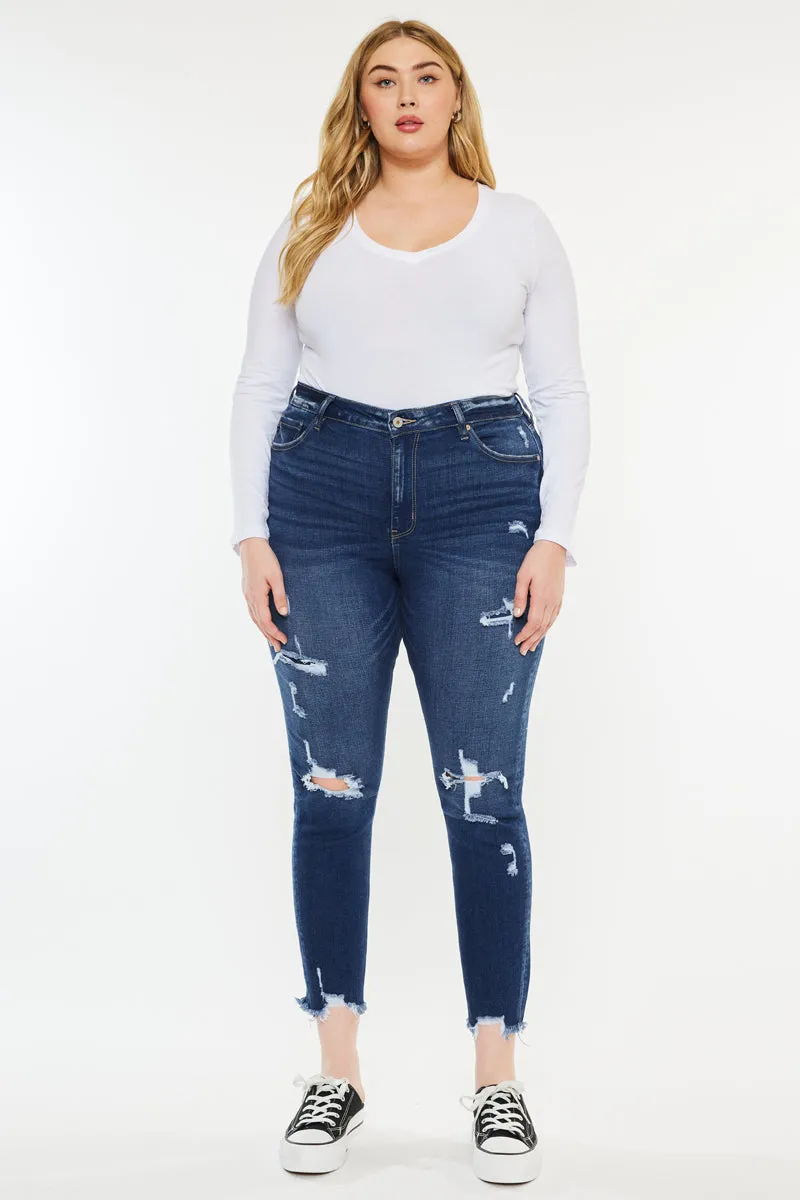 Alexia High Rise Ankle Skinny Jeans (Plus Size)