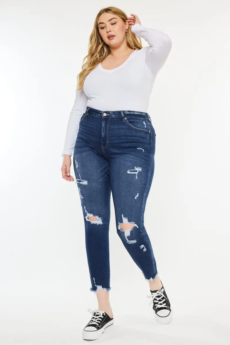 Alexia High Rise Ankle Skinny Jeans (Plus Size)