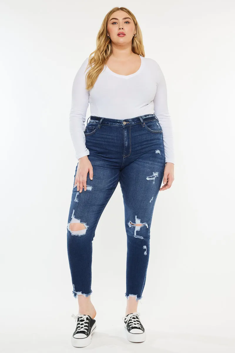 Alexia High Rise Ankle Skinny Jeans (Plus Size)