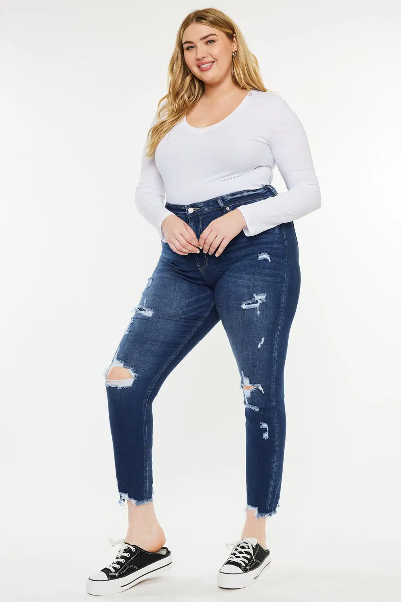 Alexia High Rise Ankle Skinny Jeans (Plus Size)