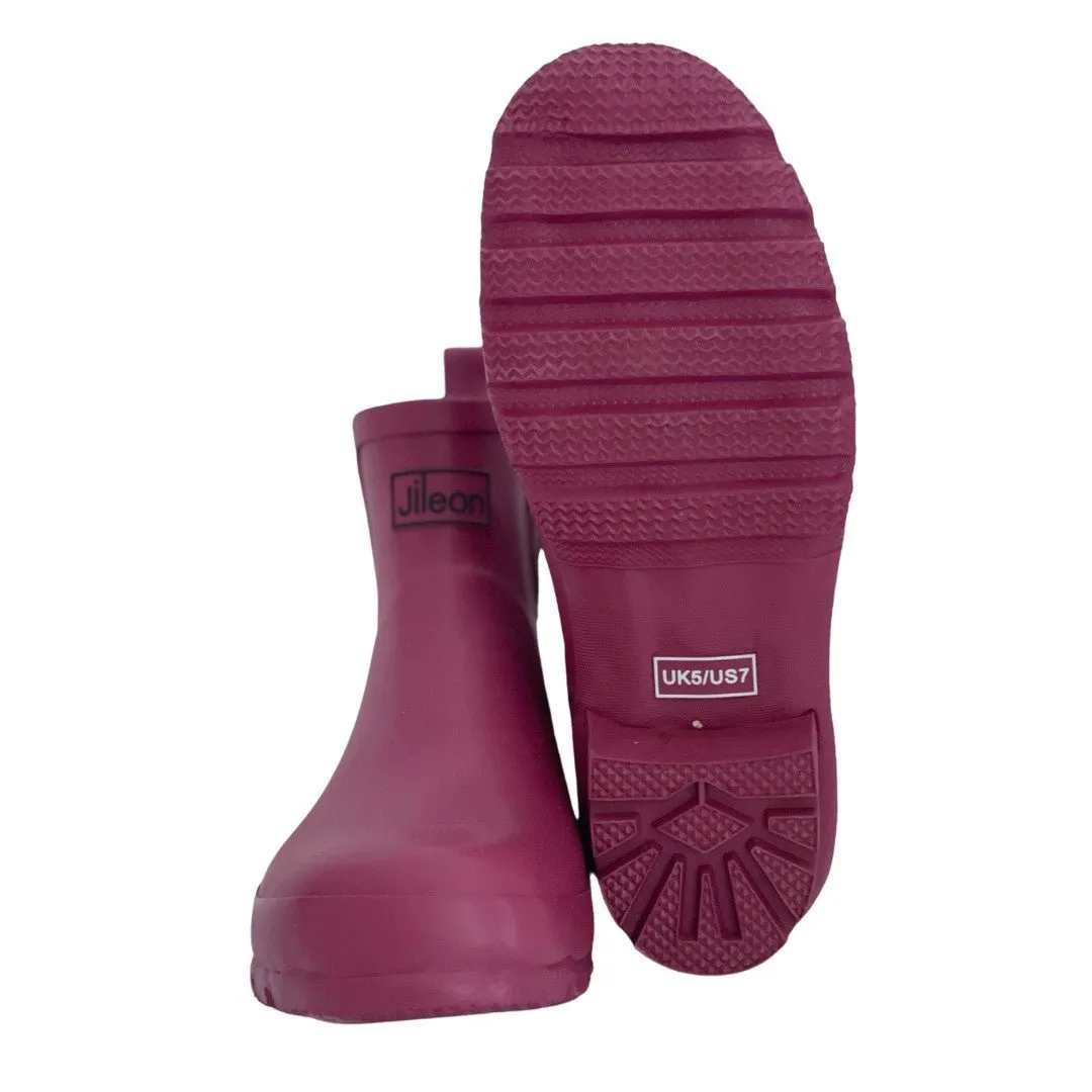 Ankle Wellies - Raspberry - Wide Foot