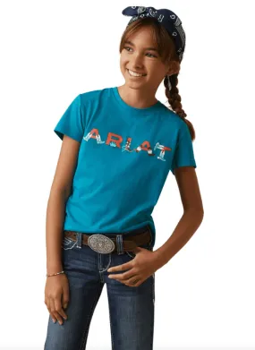 Ariat Girl's REAL Boot Kickin' Exotic Plume Tee 10043629