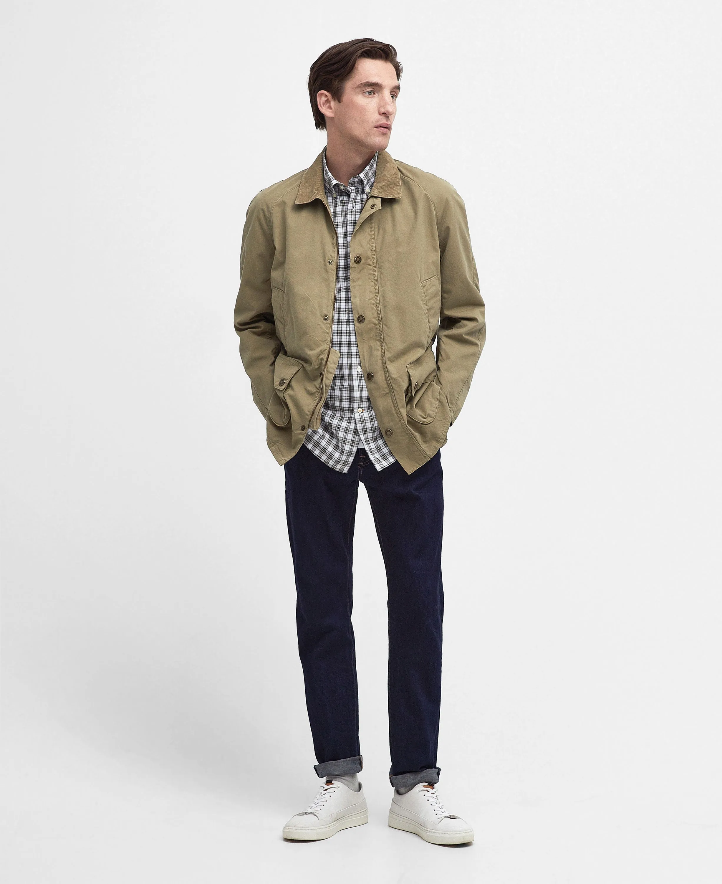 Ashby Casual Jacket - Bleached Olive