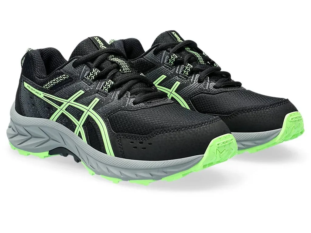 ASICS JUNIOR GEL VENTURE GS BLACK/GREEN SHOES