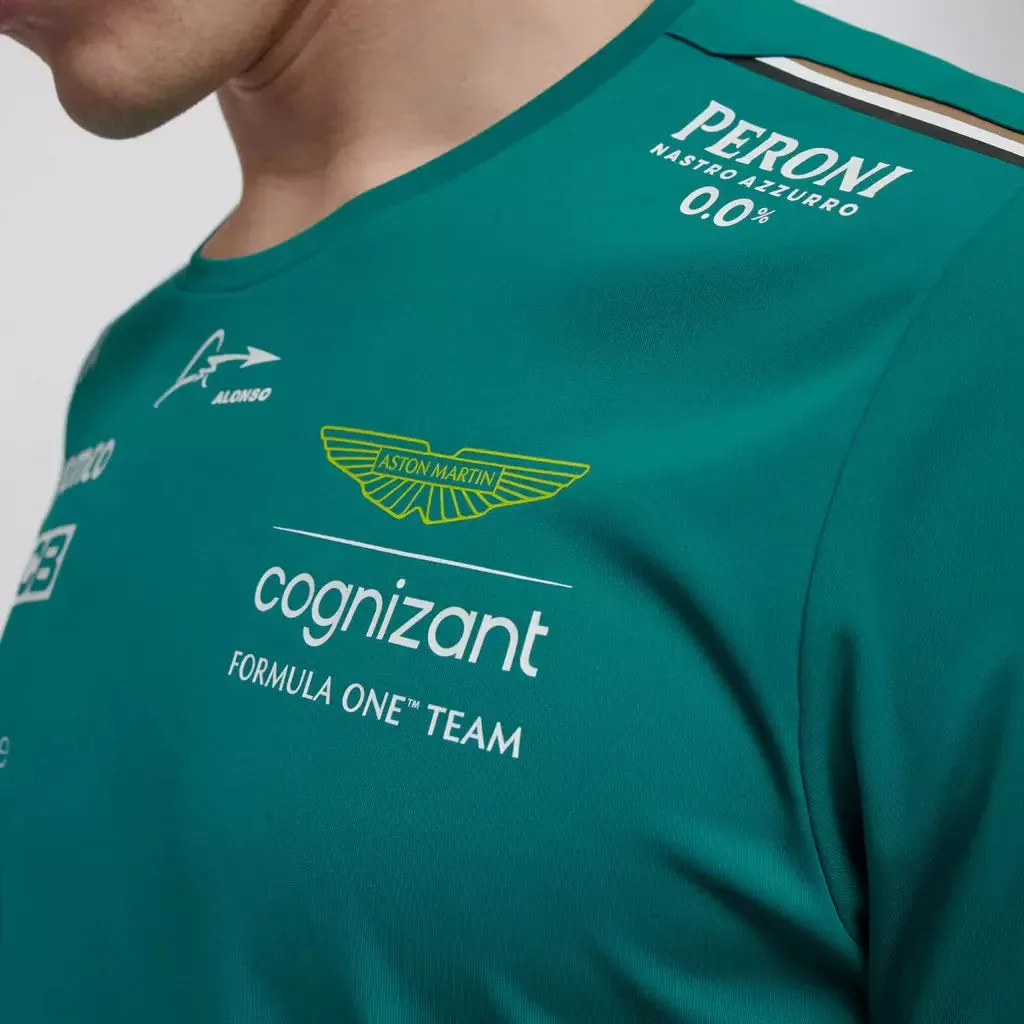 Aston Martin Cognizant F1 2023 Men's Fernando Alonso Team T-Shirt- Green