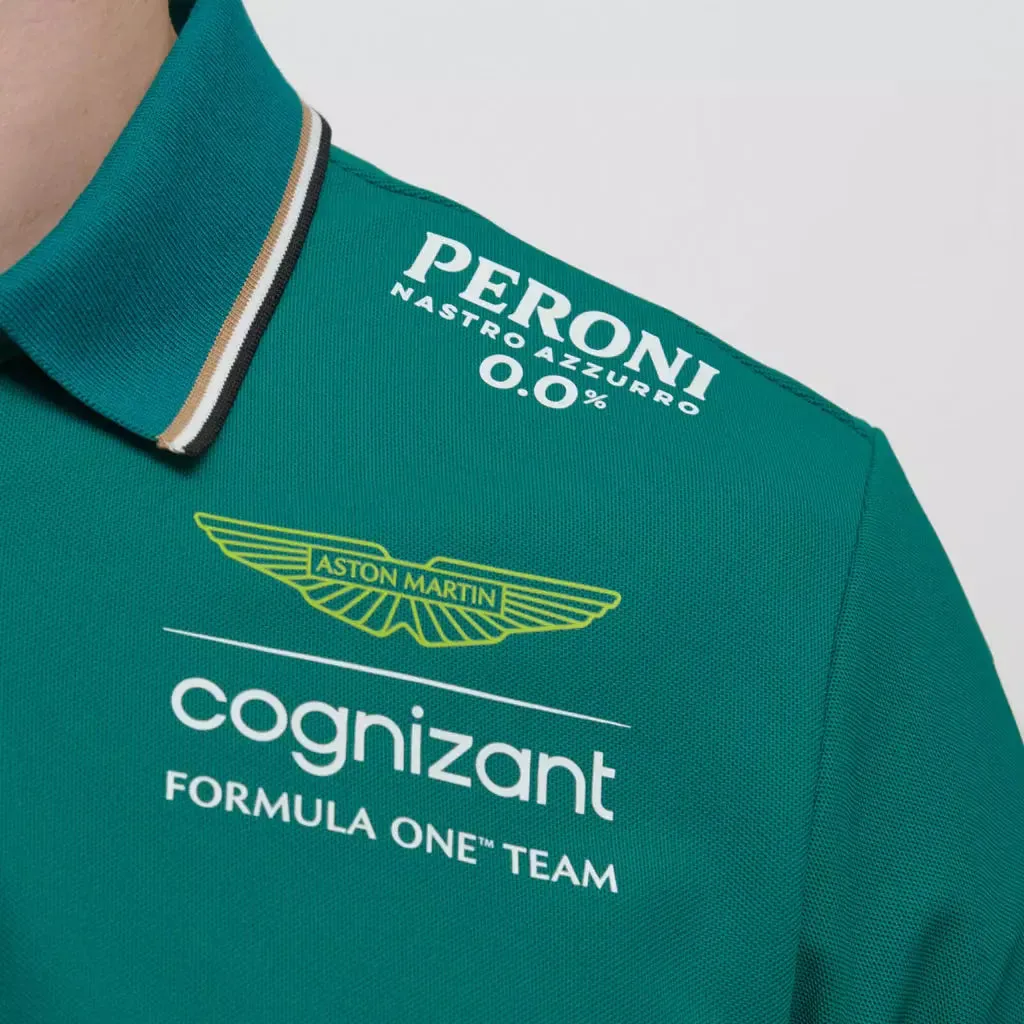 Aston Martin Cognizant F1 2023 Men's Team Polo Shirt- Green