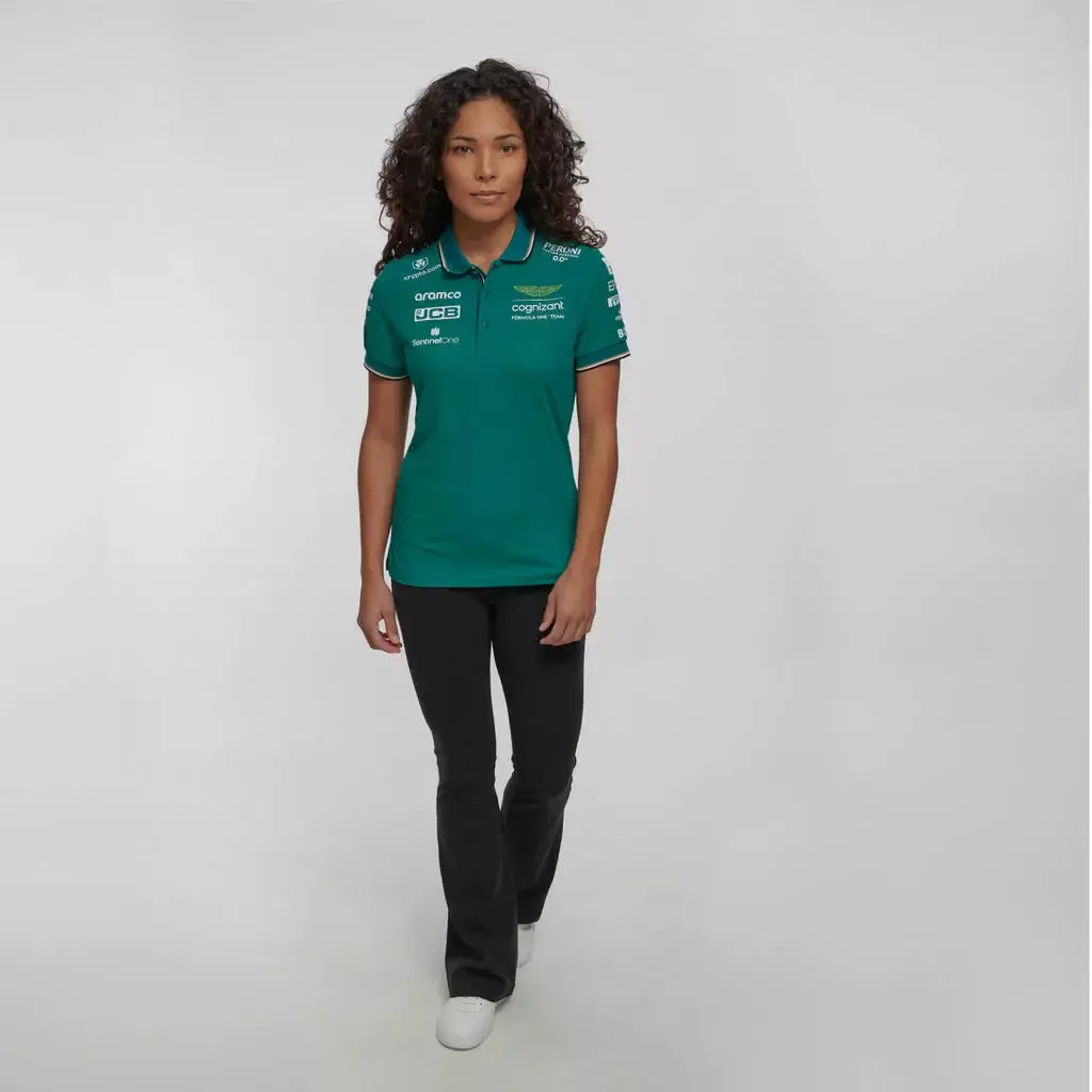 Aston Martin Cognizant F1 2023 Women's Team Polo Shirt- Green