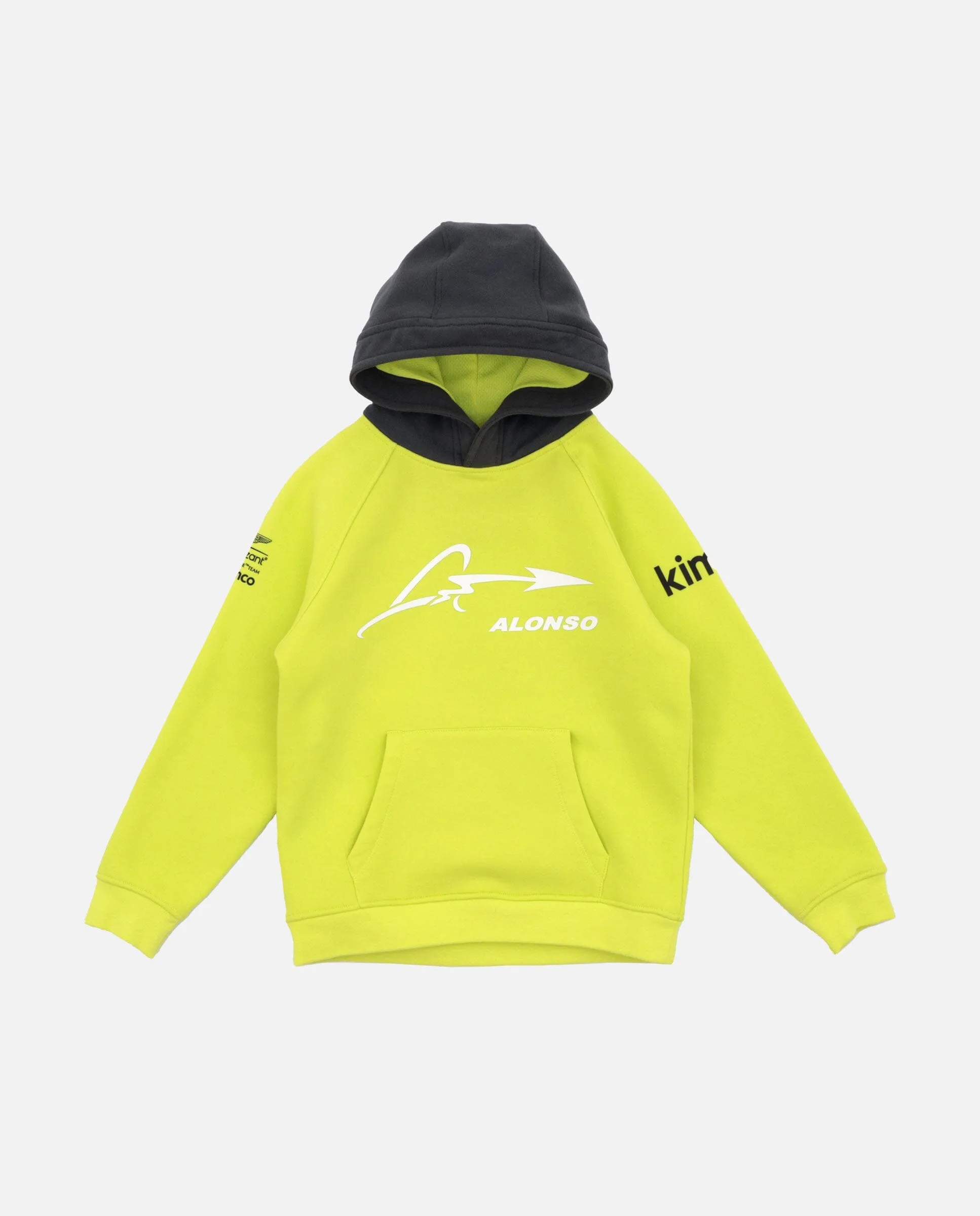 Aston Martin Cognizant F1 Kimoa Fernando Alonso Kids Lifestyle Hoodie- Youth Lime