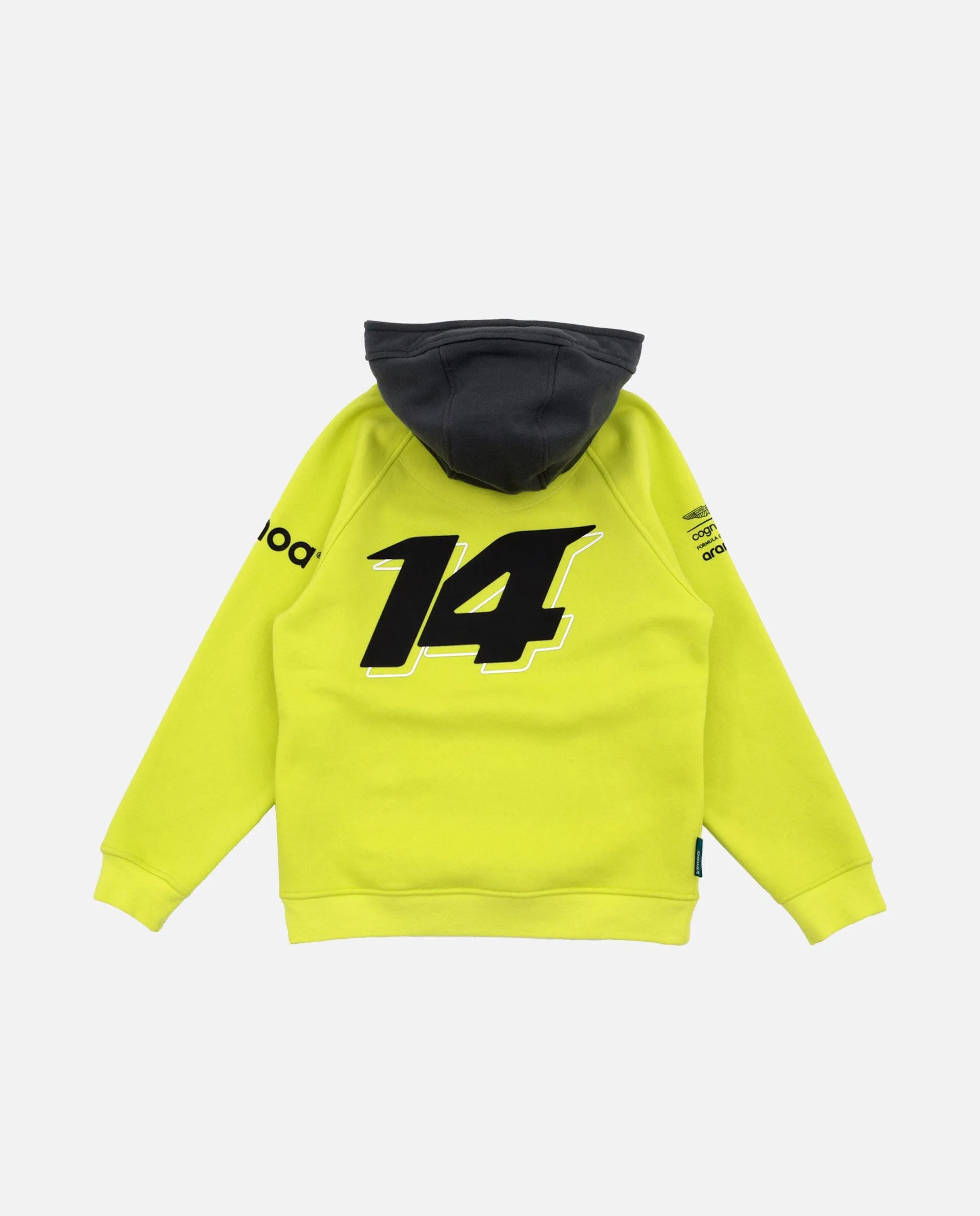 Aston Martin Cognizant F1 Kimoa Fernando Alonso Kids Lifestyle Hoodie- Youth Lime