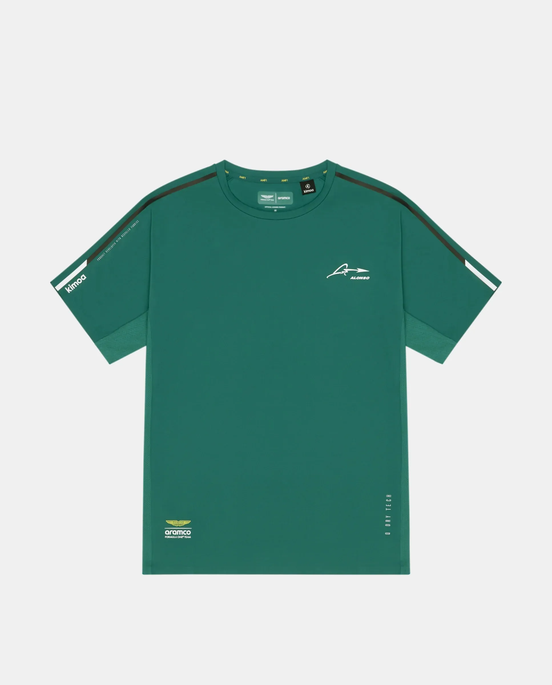 Aston Martin F1 Kimoa Fernando Alonso Active Wear T-Shirt - Black/Green