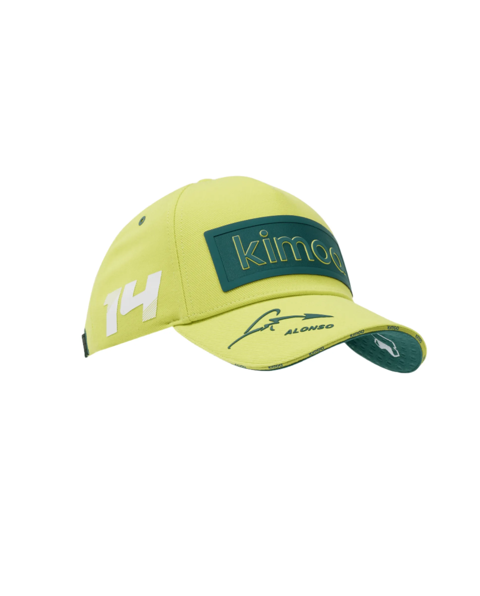 Aston Martin F1 Kimoa Fernando Alonso Patch Hat- Black/Lime