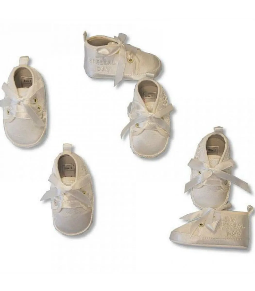 BABY CHRISTENING SHOES - BOYS - CREAM