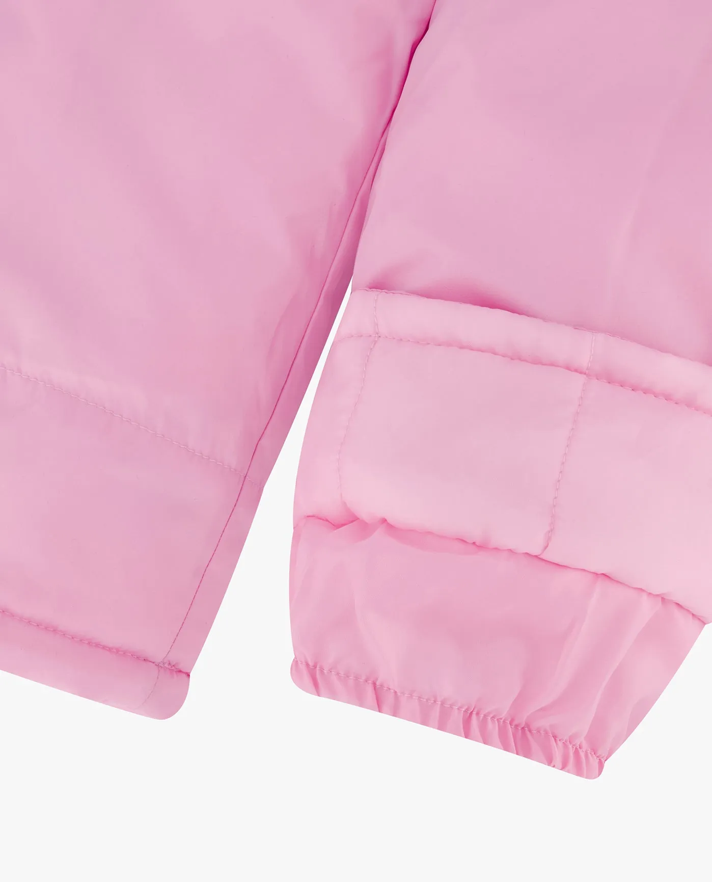 BABY GIRLS ZIP-FRONT COLOR BLOCK JACKET AND OVERALL SNOW PANT