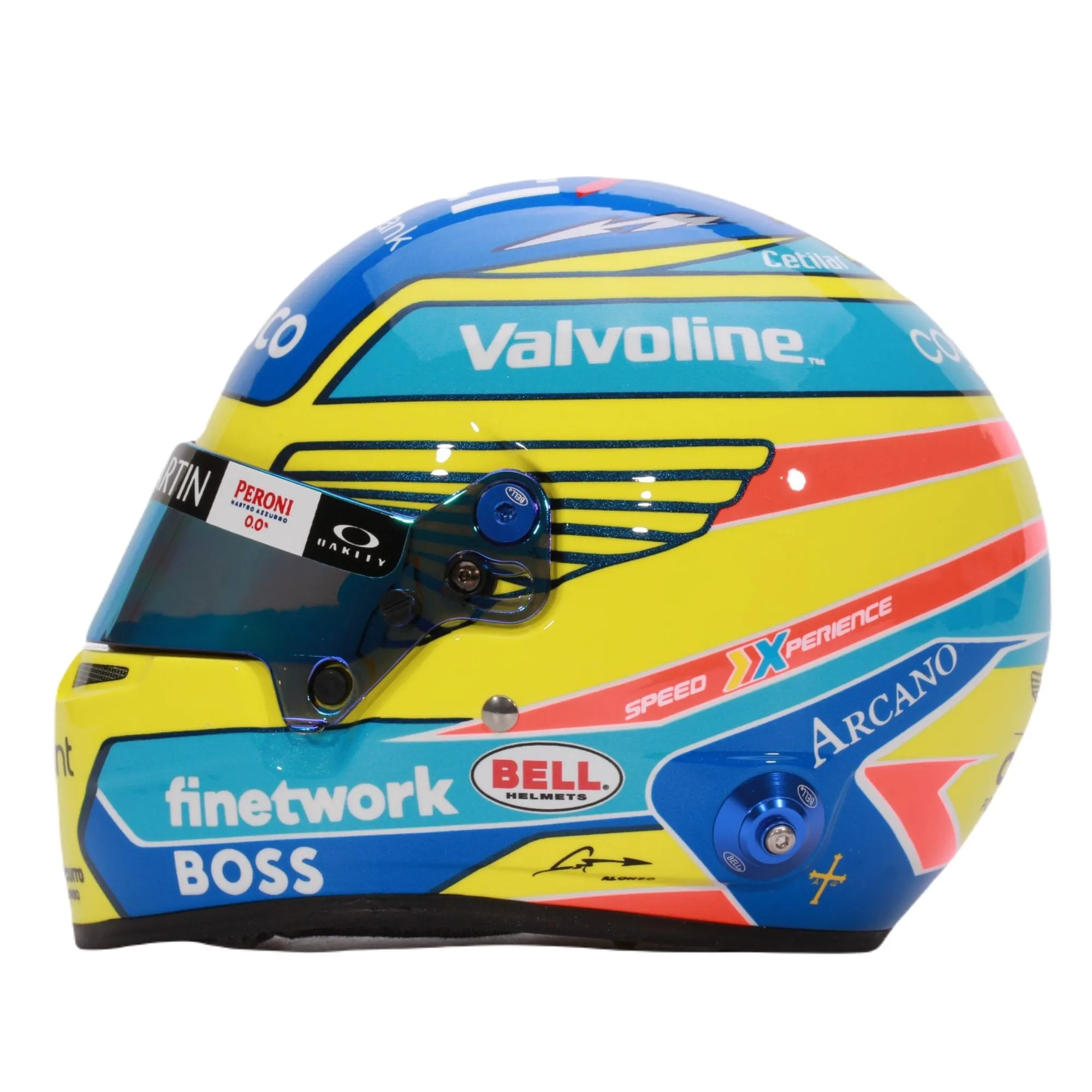 Bell 1:2 Scale F1 Mini Helmet Fernando Alonso 2024 Aston Martin