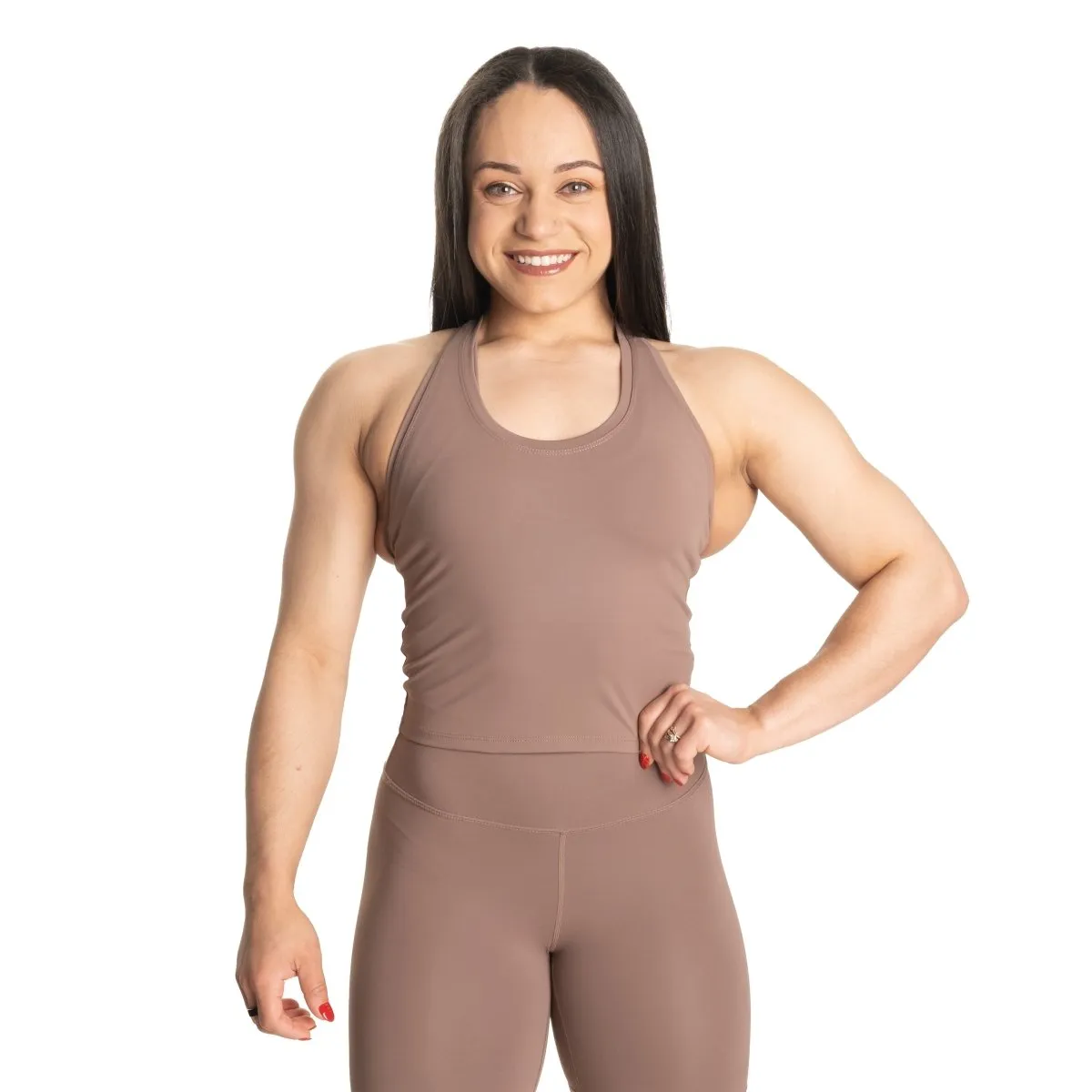 Better Bodies Core Crop T-Back - Warm Sand