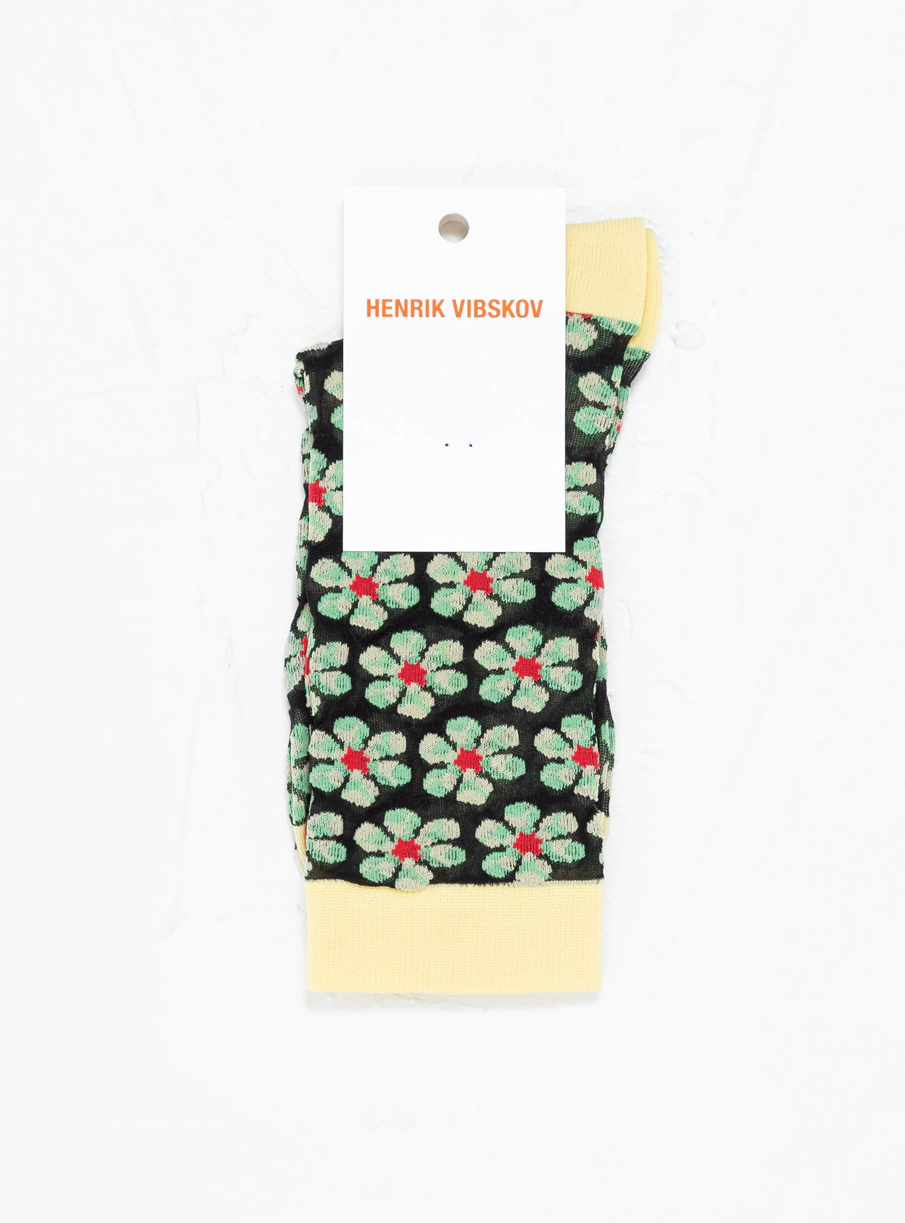 Boxing Flower Sock - Transparent Yellow Box Flowers