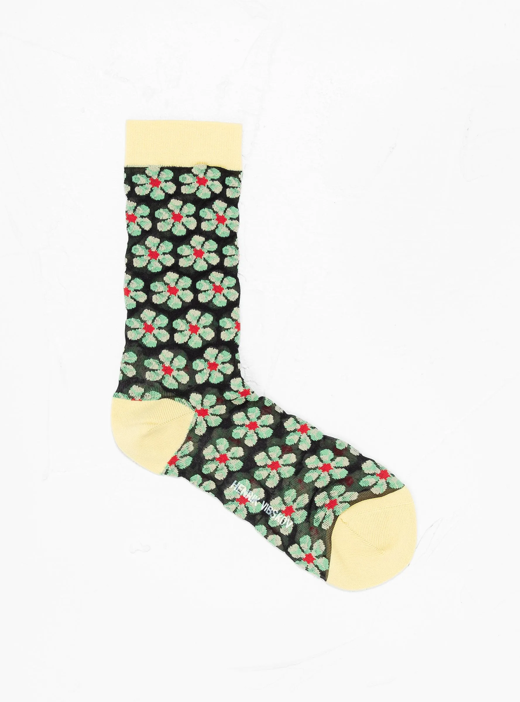 Boxing Flower Sock - Transparent Yellow Box Flowers