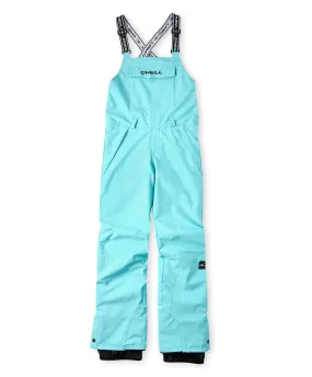 Boy's Bib Snow Pants - Aqua Sea