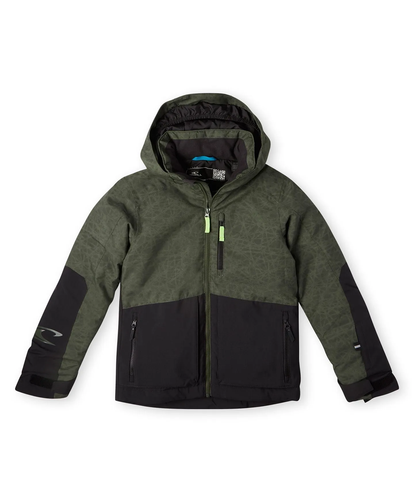 Boy's Texture Snow Jacket - Green Pet