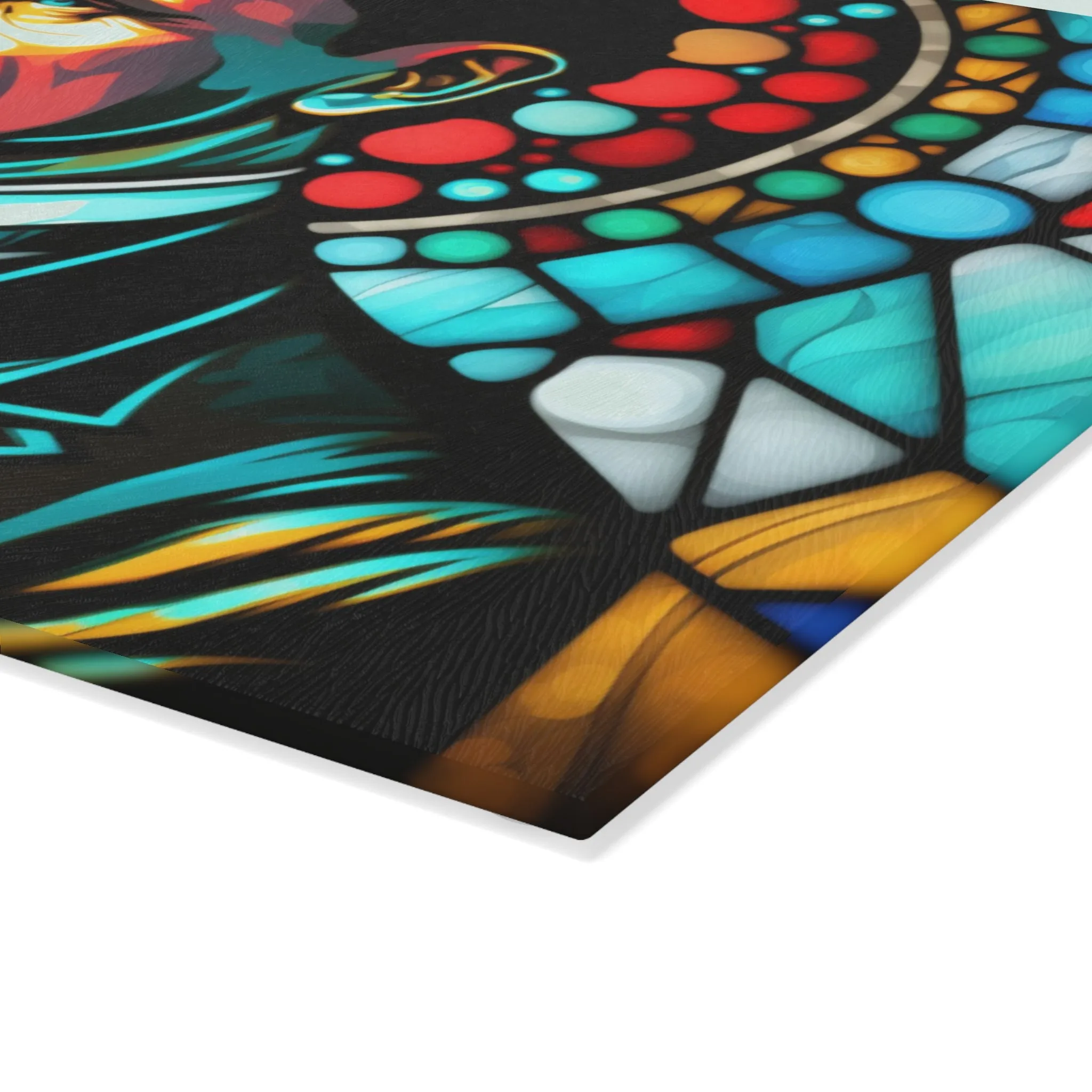 Calvin Coolidge Stained Glass Cutting Board