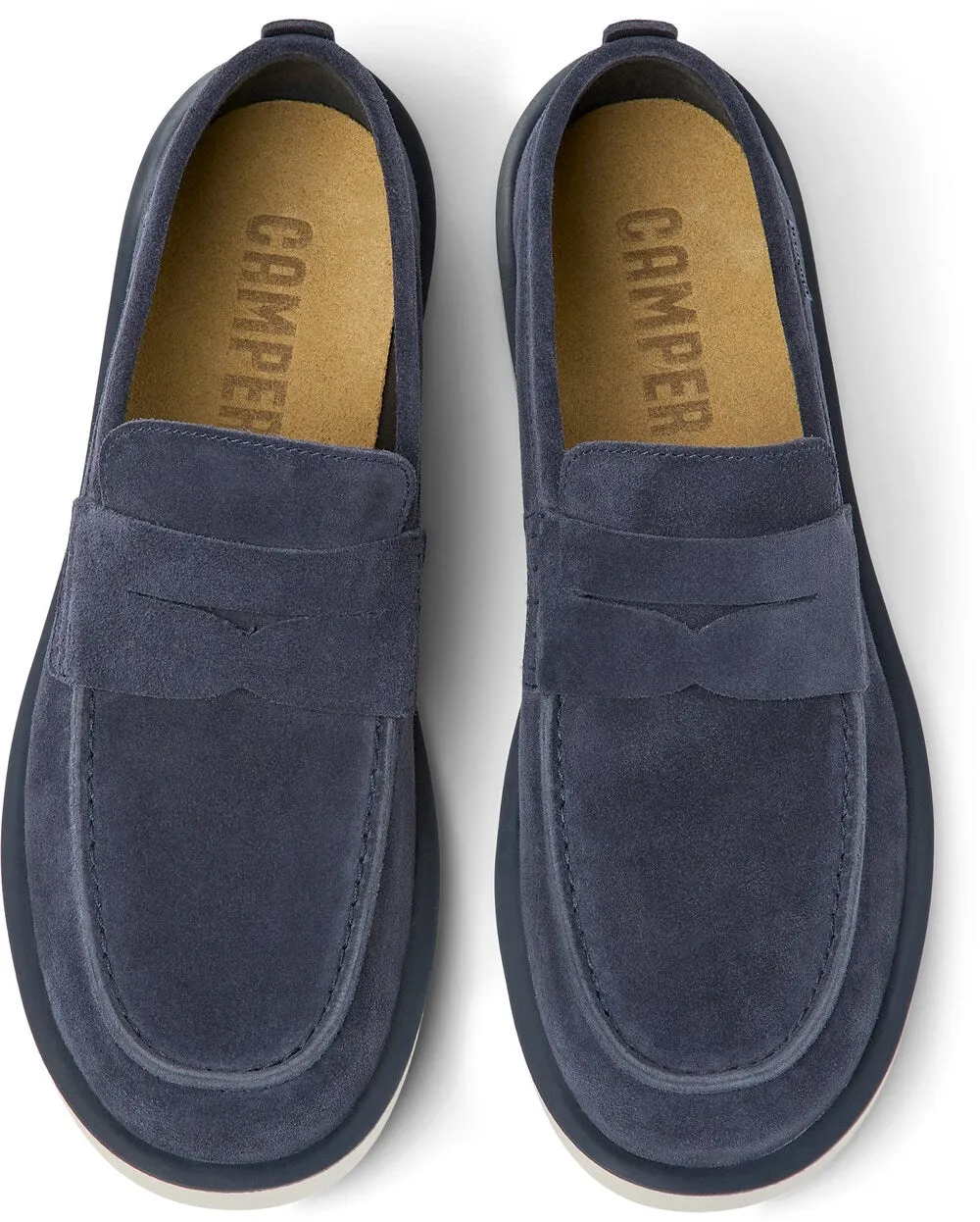 Camper Wagon moccasins, dark blue