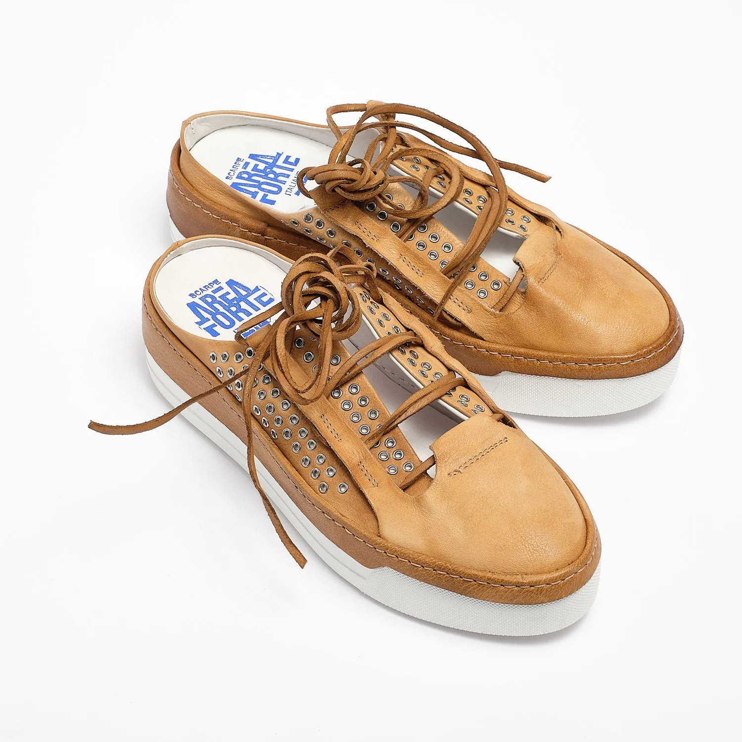 Carolyn Lace Sabot sneaker naturale calf sand