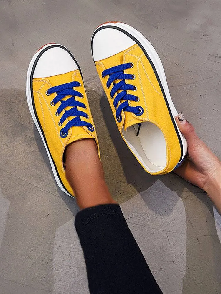 Casual Lace-Up Canvas Sneaker