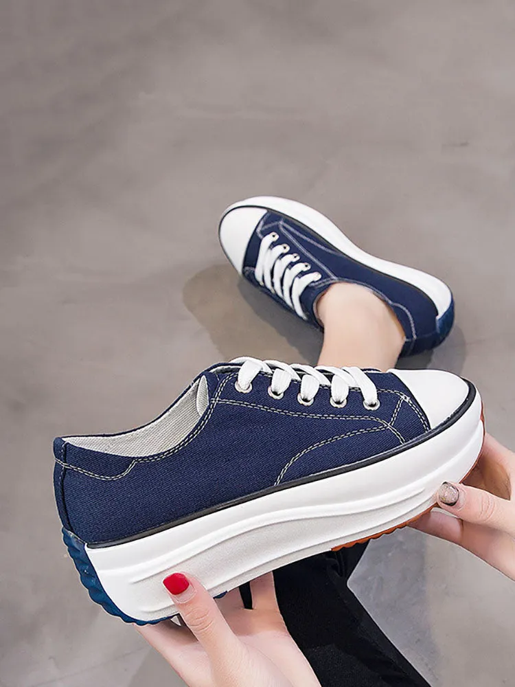 Casual Lace-Up Canvas Sneaker