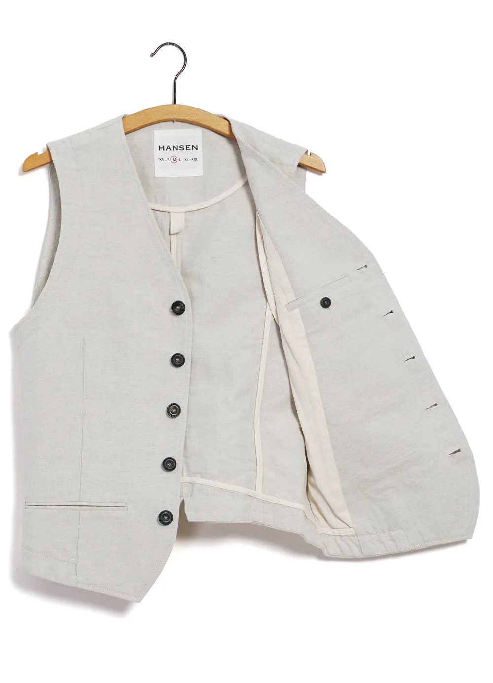 DANIEL | Casual Waistcoat | Natural Flax