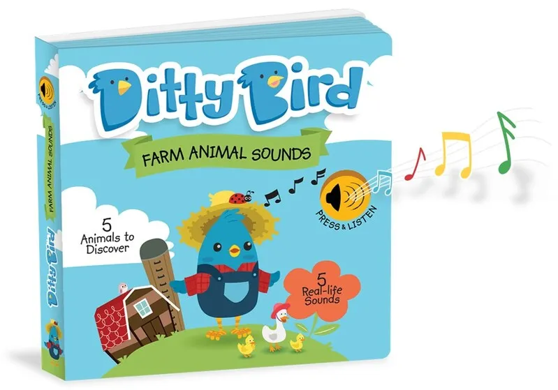 Ditty Bird Farm Animals Sounds Board Book