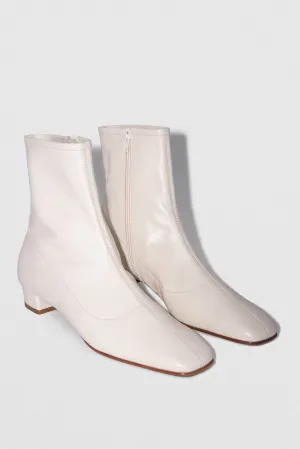 Este Boot White Leather