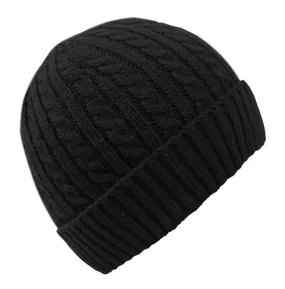 Fashionable Unisex Thick Warm Twisted Cable Knit Winter Beanie Cap Hat