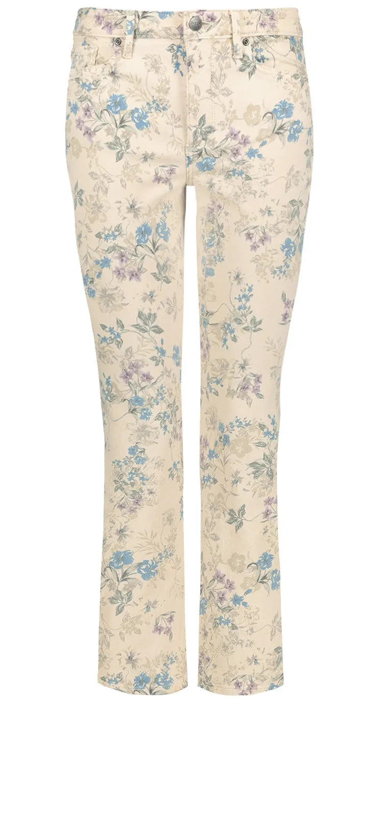 Fiona Slim Flared Ankle Jeans Bloemenprint Premium Denim | Idlewild