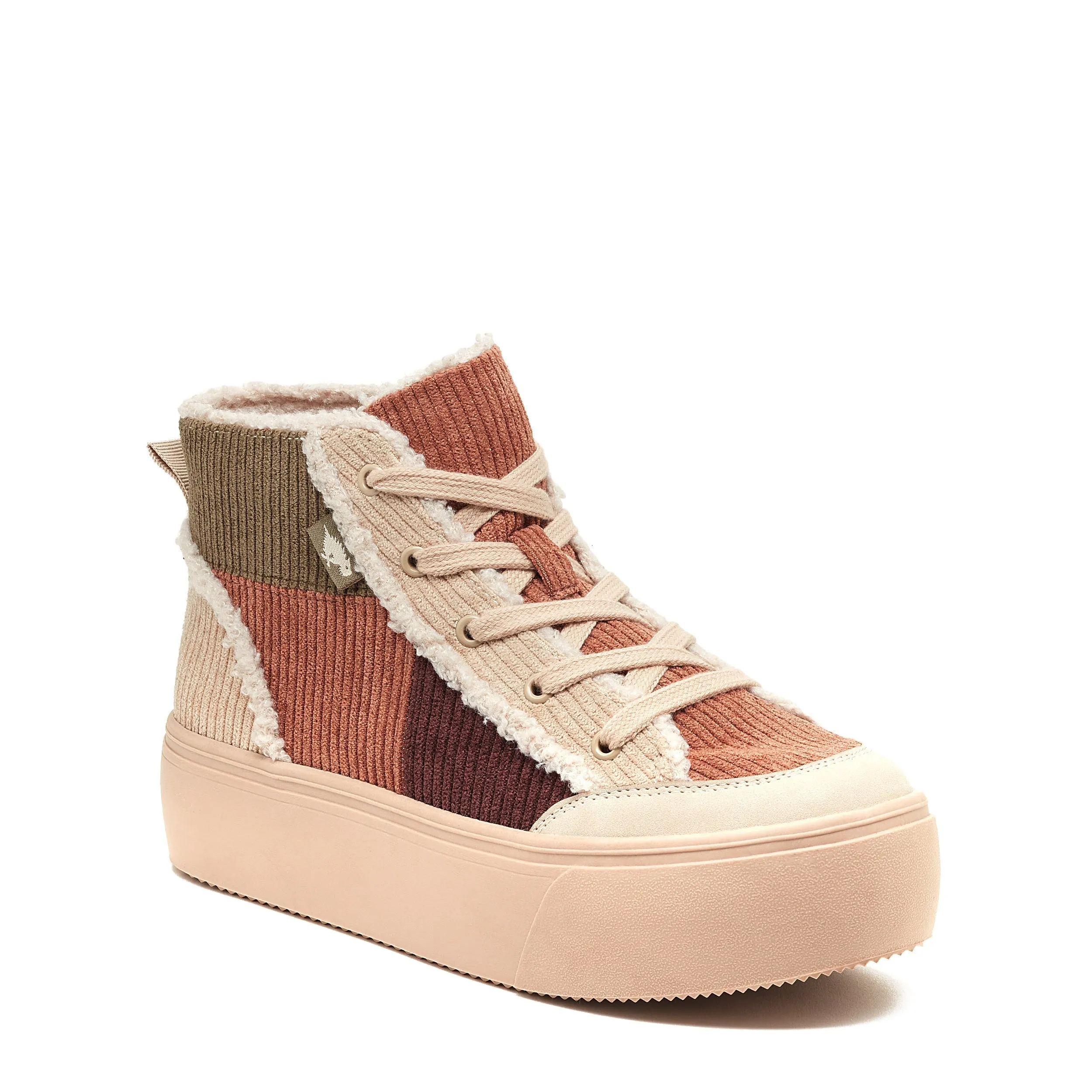 Flair Natural Patchwork Platform Sneaker