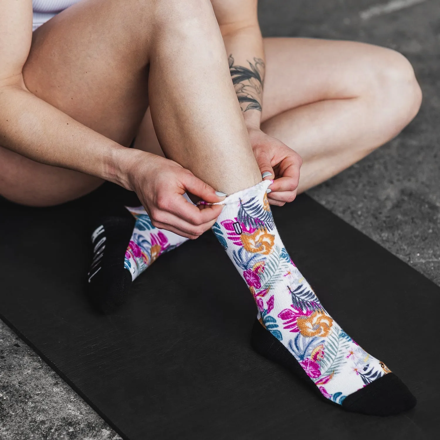 Floral Crew Sock