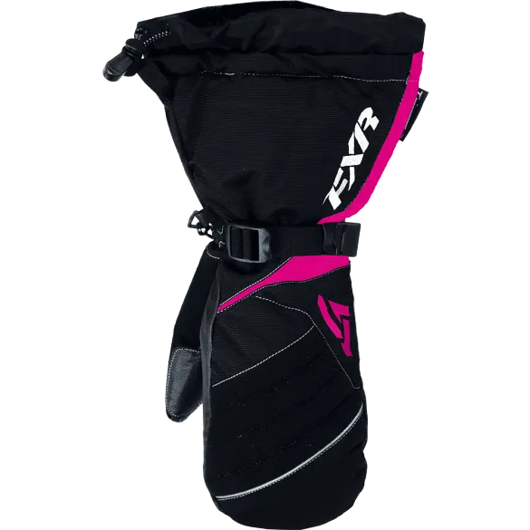 FXR Fusion Womens Snow Mitt Black/Fuchsia