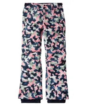 Girl's Charm AOP Snow Pants - Blue AOP