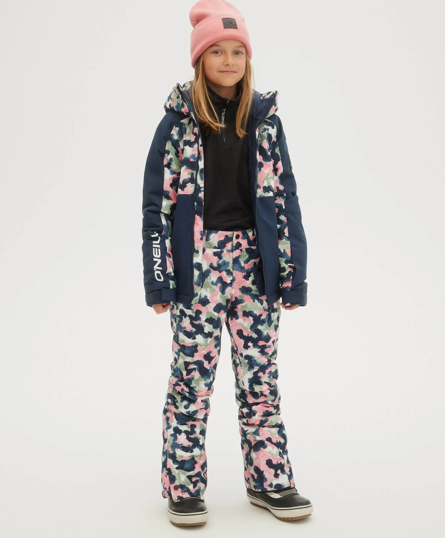 Girl's Charm AOP Snow Pants - Blue AOP