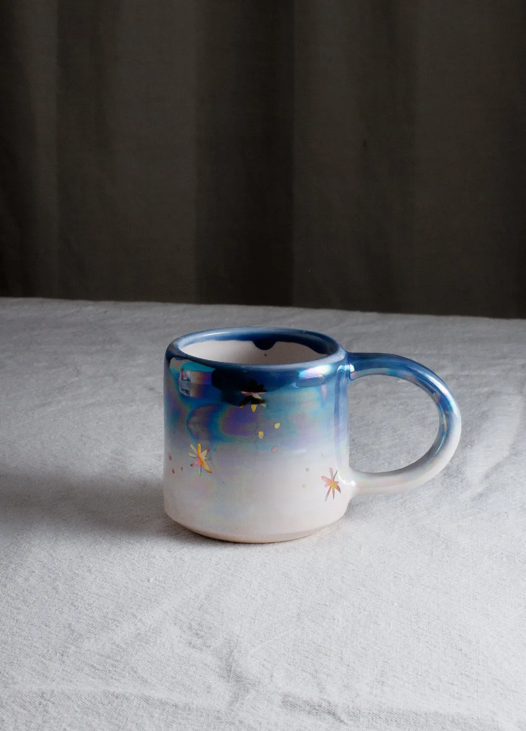 Gradient Gold Stars Mug - Snow Night